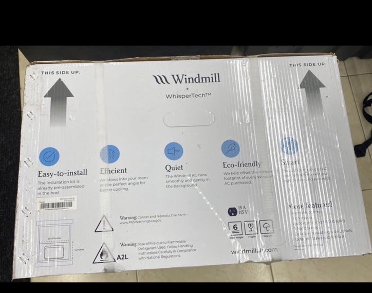 Windmill 12,000 BTU Window Air Conditioner W/ WhisperTech, Remote Control