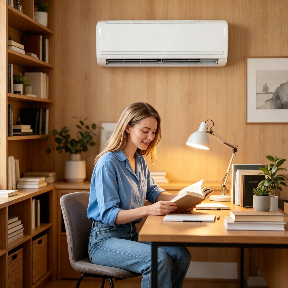 Mini Split AC 12000 BTU Cooling Heating 750 Sq Ft SEER2 22 R32 115V White