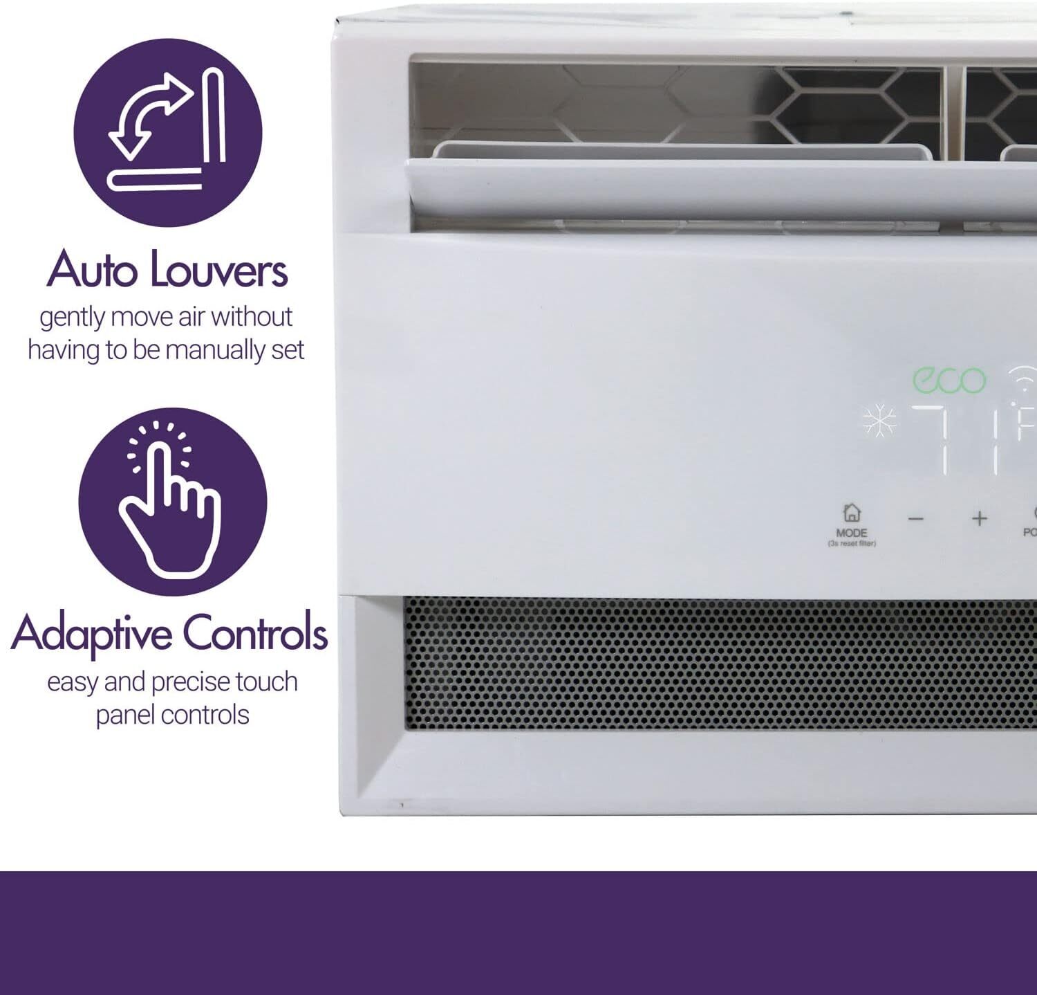 Freonic 6,000 BTU Window AC & Dehumidifier with Remote, Cools 250 Sq Ft