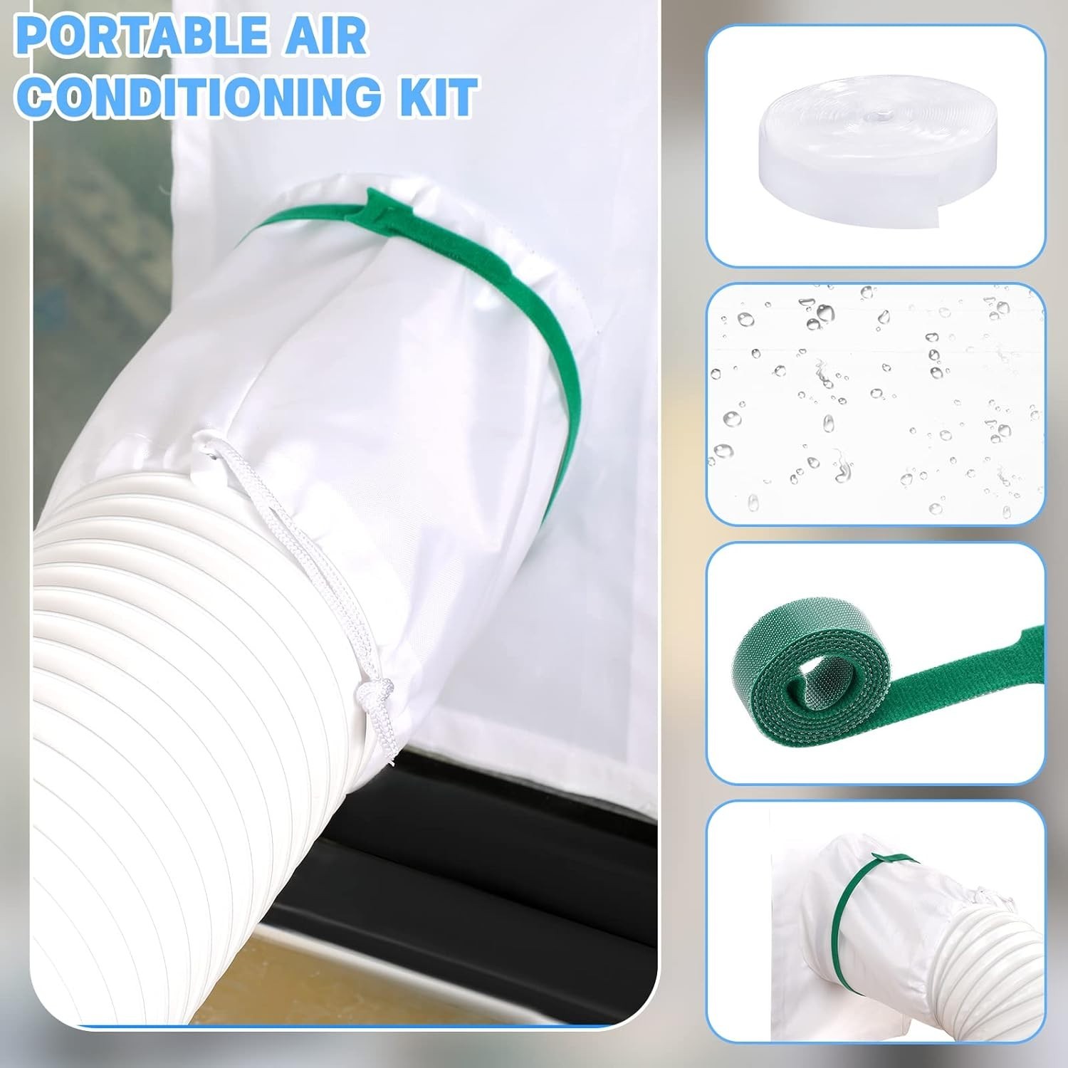 Energy-Efficient Portable AC Window Vent Kit – Fits Windows 34 to 64 Inches