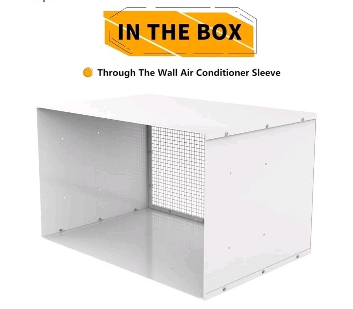 Durable Air Conditioner Wall Sleeve 26″ AC Wall Sleeve w/ Mesh Vent/Drain Hole