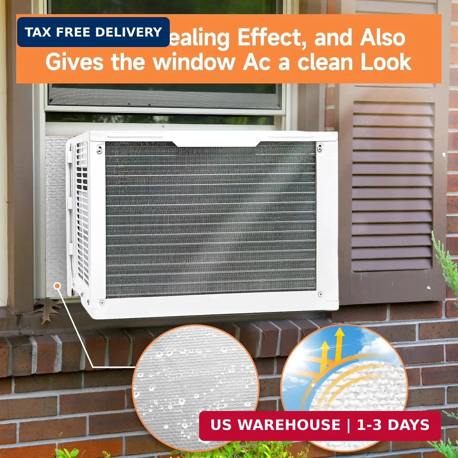 Window Air Conditioner Insulated Foam Panels, Winter Surround Insulation Side Pa