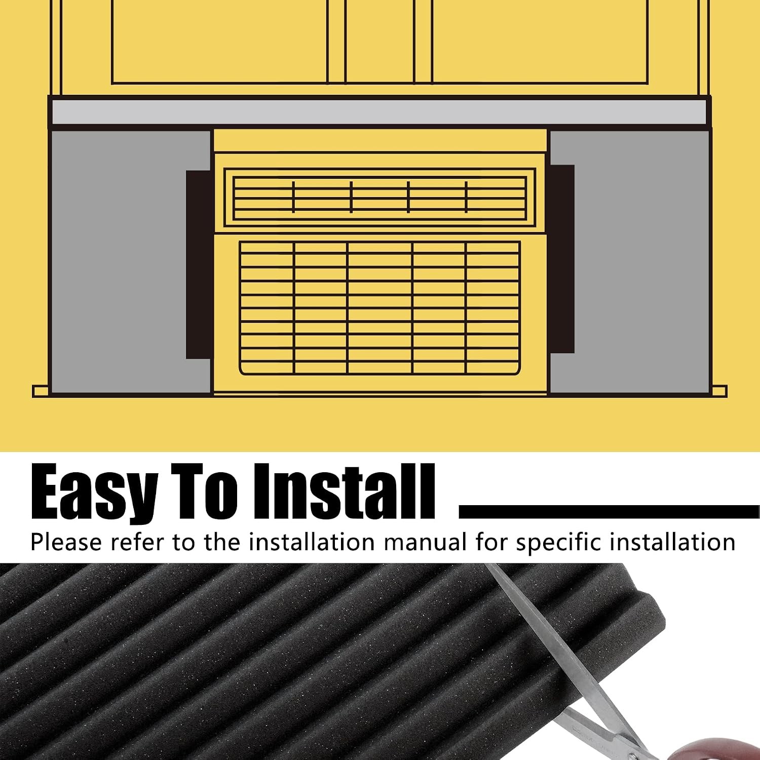 Window Air Conditioner Foam Insulated Panels 17″ H x 9″ W x 7 8″ T Window AC
