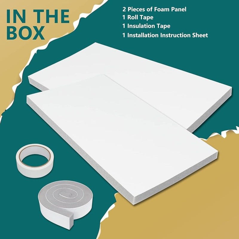 AC Window Foam Insulation Panels Kit 5000-22000 BTU Units Noise Dust Seal New