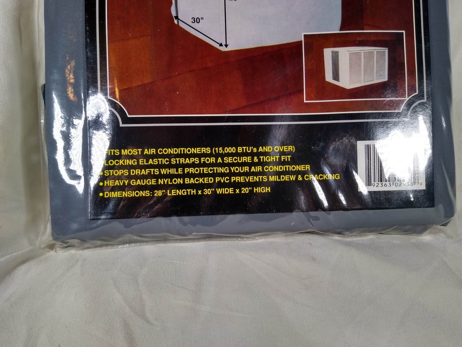 New – Grey 28″L x 30″W x 20″H Big Top Air Conditioner Cover #2438
