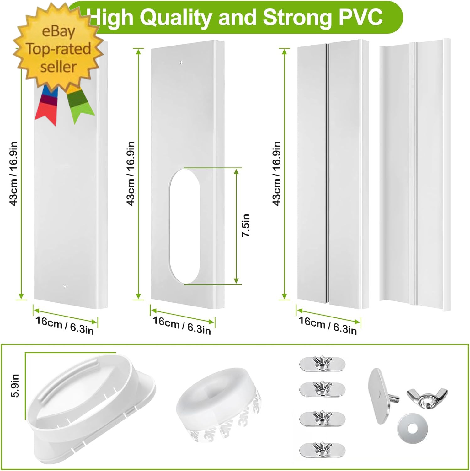 Upgrade Portable Ac Window Vent Kit,Ac Window Seal Kit,Portable Air Conditioner