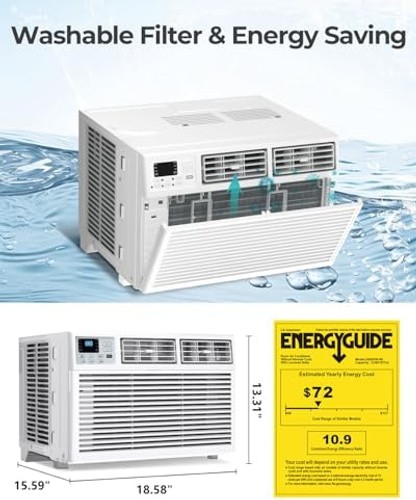 Electactic Window Air Conditioner, 8000 BTU Window AC Unit, Cool Rooms up to …