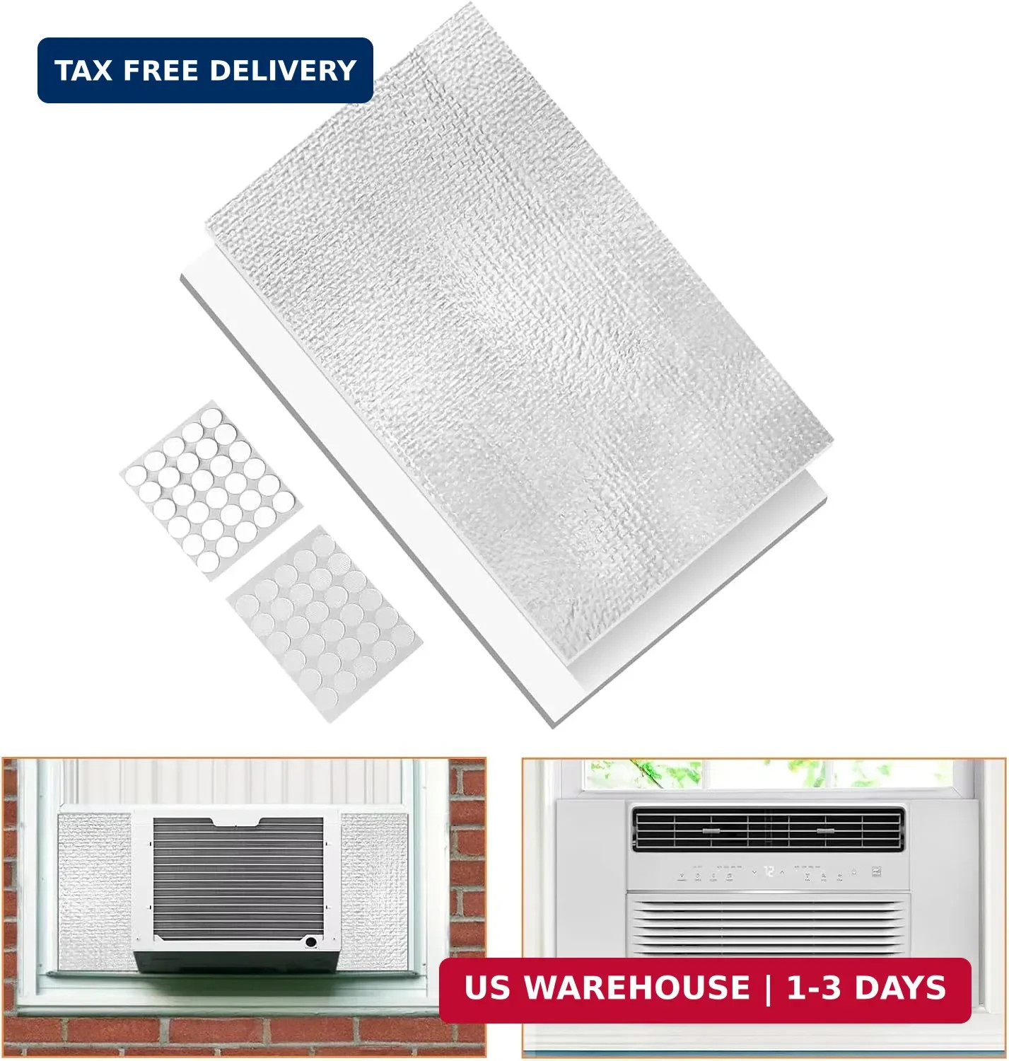 Window Air Conditioner Insulated Foam Panels, Winter Surround Insulation Side Pa