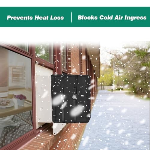Waterproof Insulated Outdoor Window Air Conditioner Cover for 18″Wx13″Hx12″D