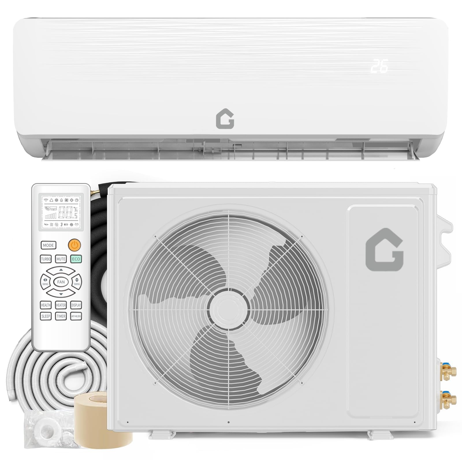 12000 BTU High Efficiency Hyper Series Mini Split Heat Pump Air Conditioner 230V