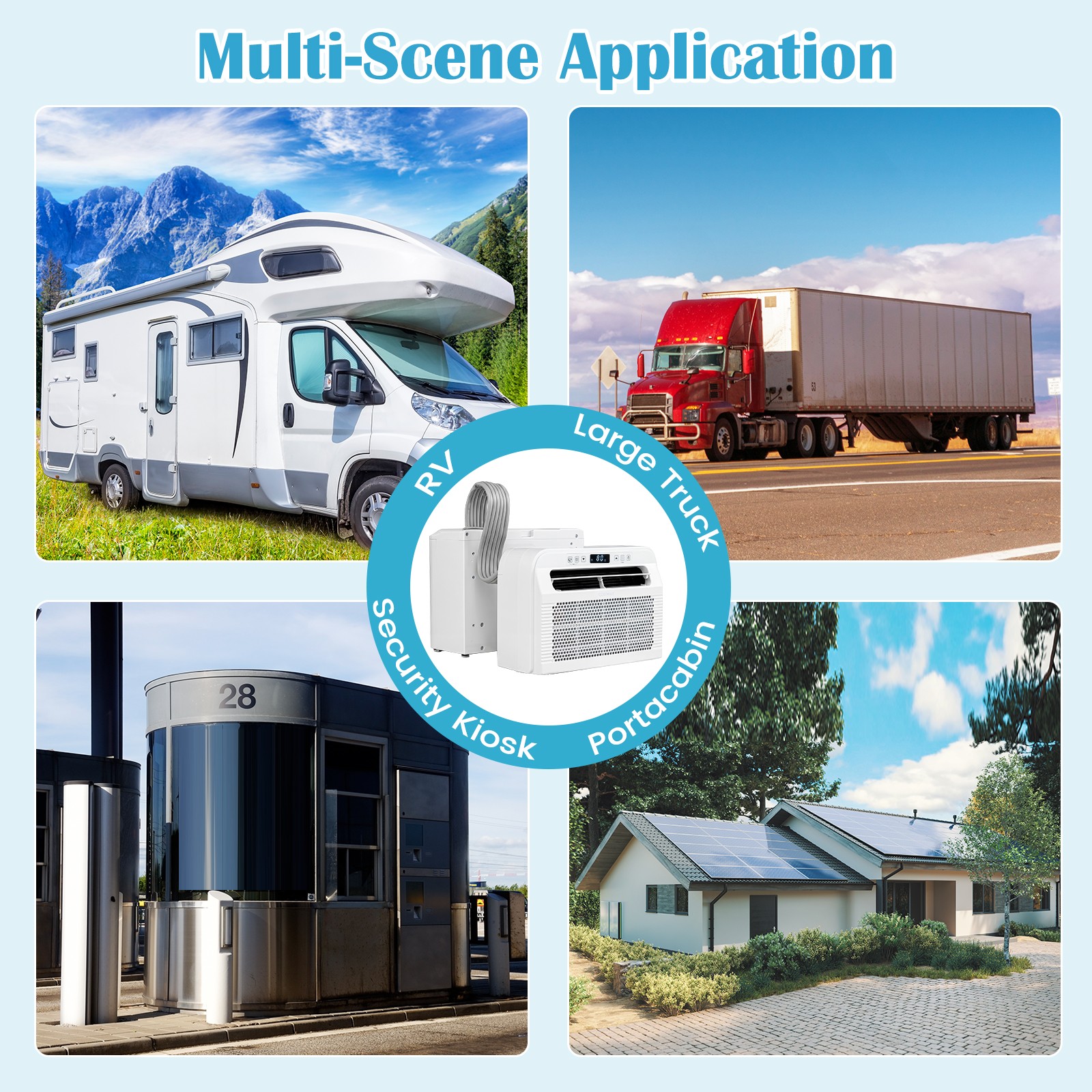 RV Window Air Conditioner, 6500 BTU Window AC Unit w/ WiFi APP Voice Control