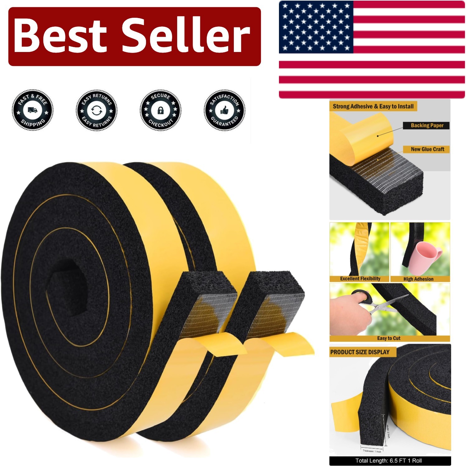 Multi-Purpose Window Air Conditioner Foam Tape – 13ft Insulation Solution