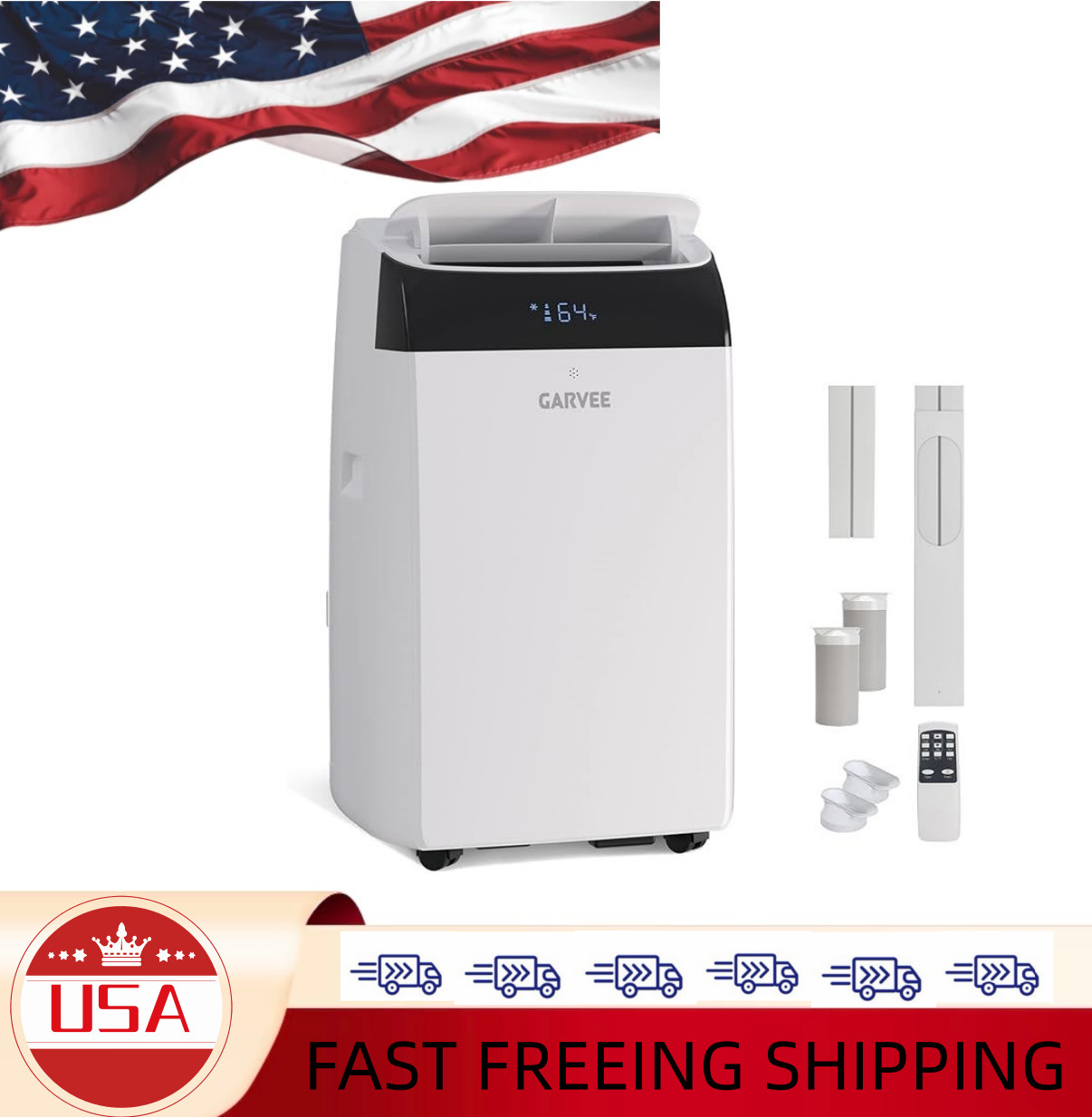 3-in-1 Portable AC 12,000 BTU Portable Air Conditioner Cools up to 550 Sq.Ft, Un