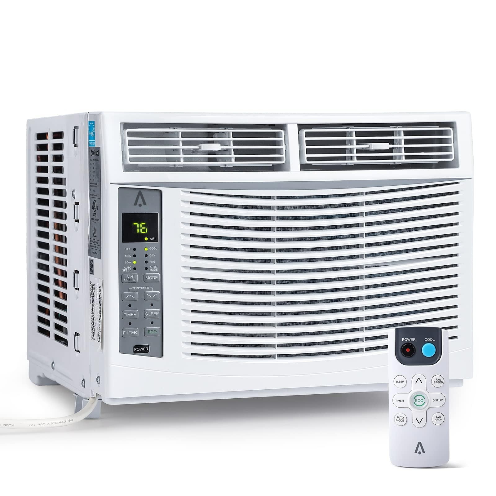 Smart 6000 BTU Window AC – WiFi & App Control, Remote, White