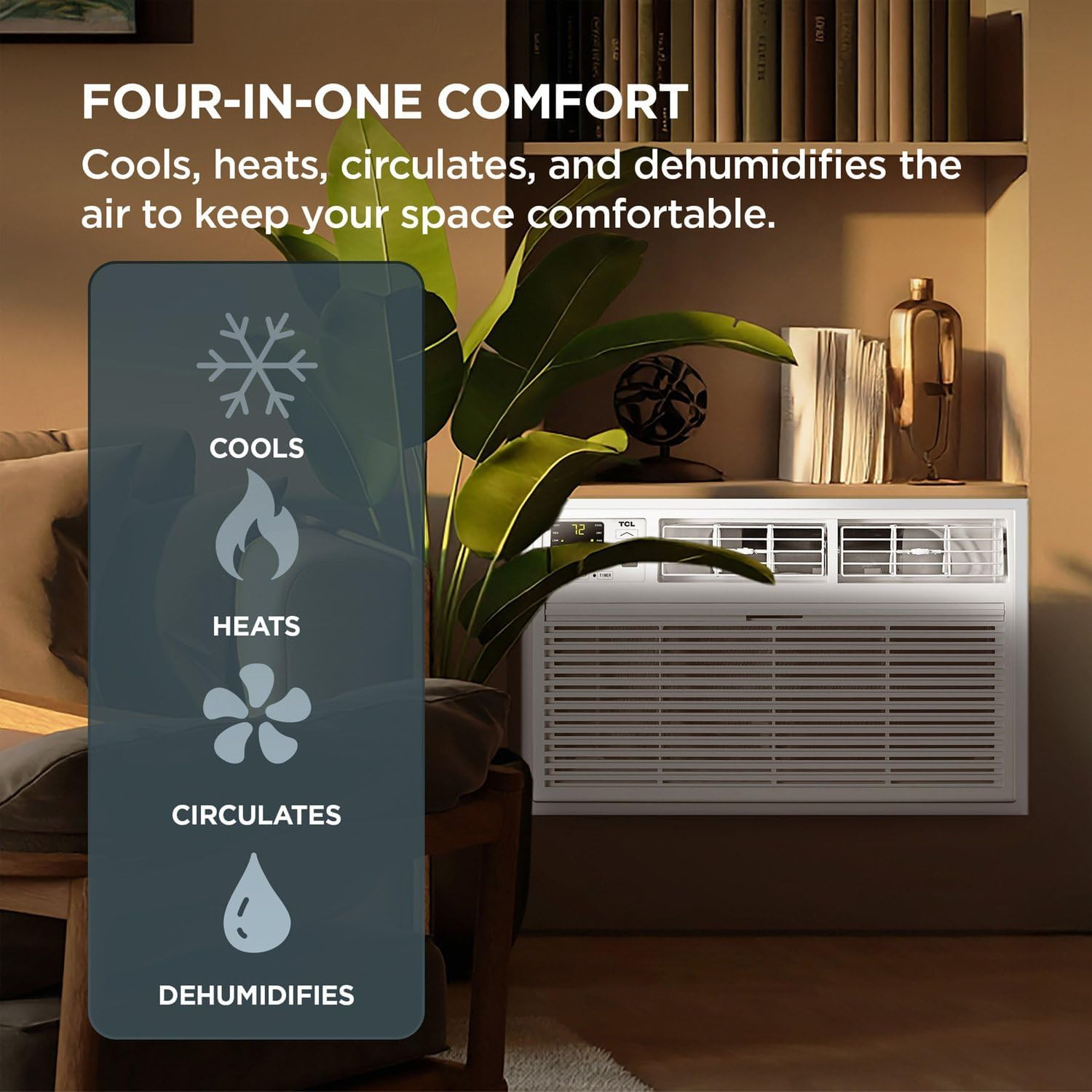 H12T9XH 12,000 BTU Smart Through-The-Wall AC, Heater, Fan & Dehumidifier