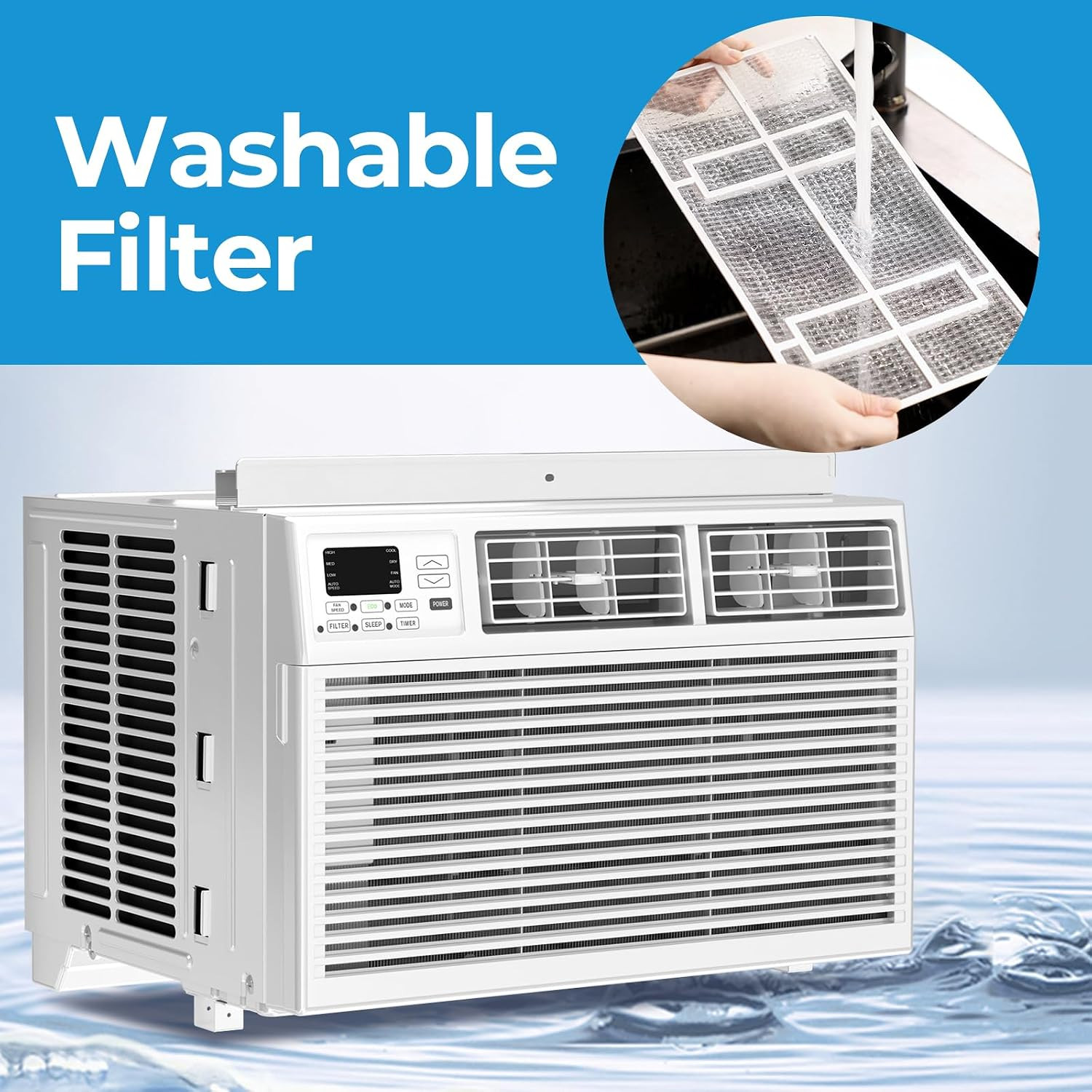 Window Air Conditioner 10,000 BTU, Air Conditioner Window Unit up to 450 Sq.Ft,