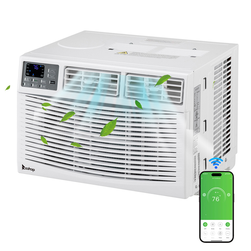 14000 BTU Window Air Conditioner Cool up to 700sp.ft w/Remote, Wifi, Install Kit