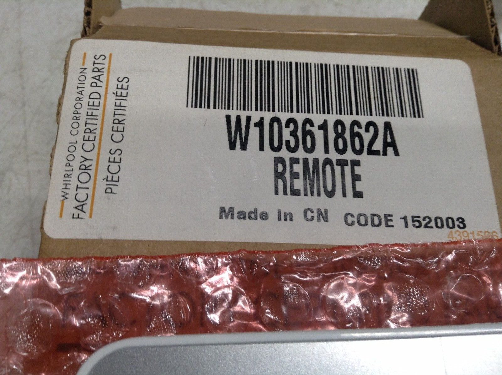 Whirlpool OEM W10361862A / WPW10361862A Air Conditioner Remote