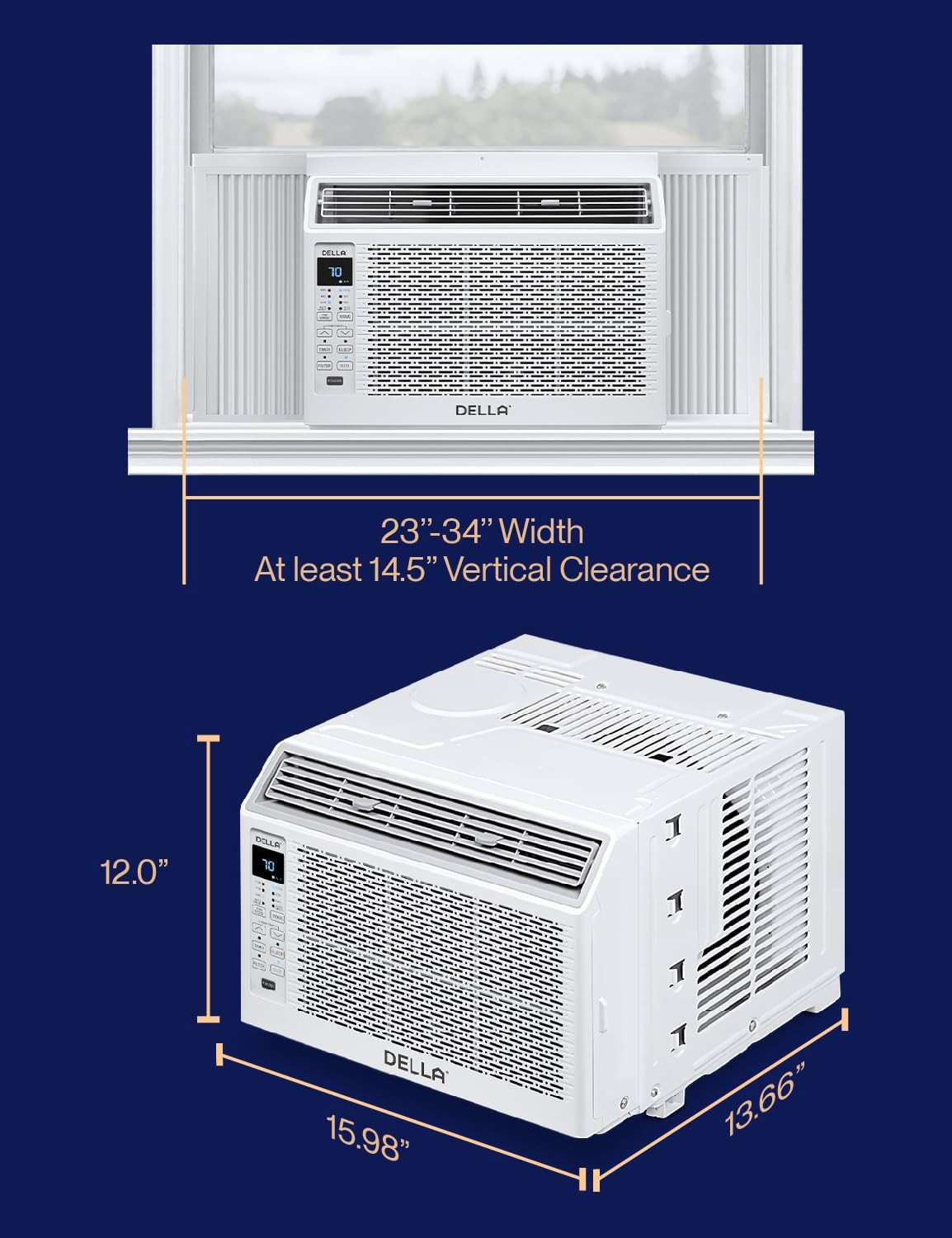 5000 BTU Smart Window Air Conditioner, Works with Alexa and Wifi, Fan, Cools up