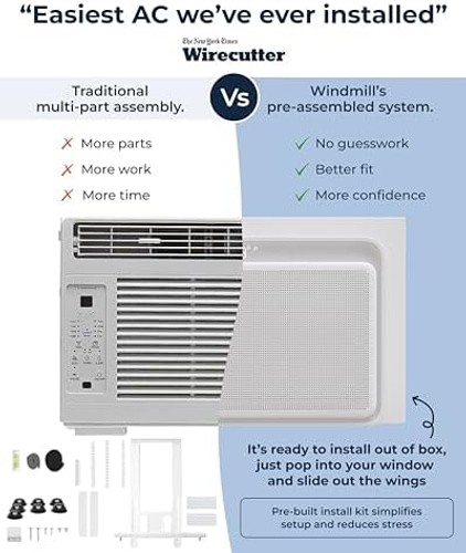Windmill Window Air Conditioner – Quiet & Smart, Easy Install, Voice-Enabled,…