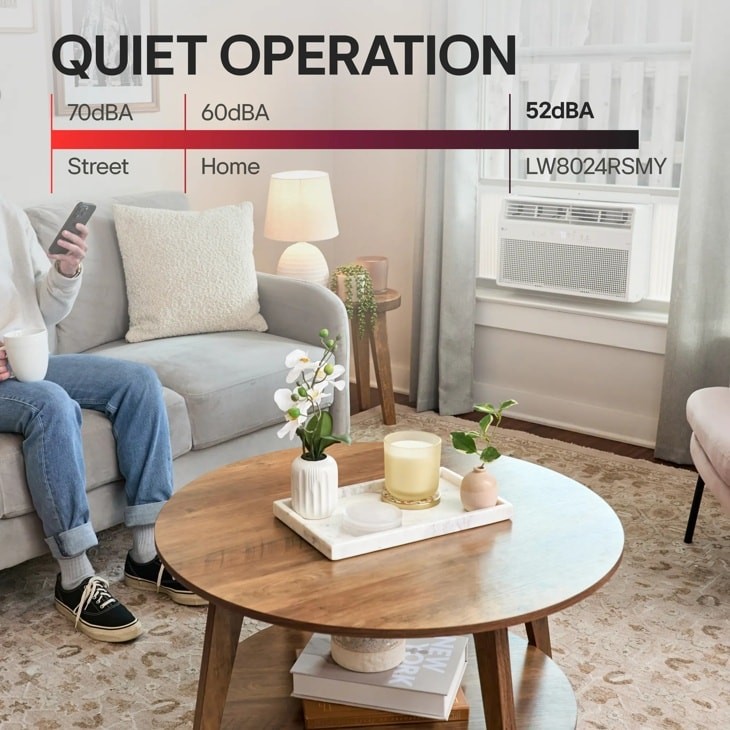 LG 8,000 BTU Smart Wi-Fi Enabled Window Air Conditioner LW8024RSMY Refurbished