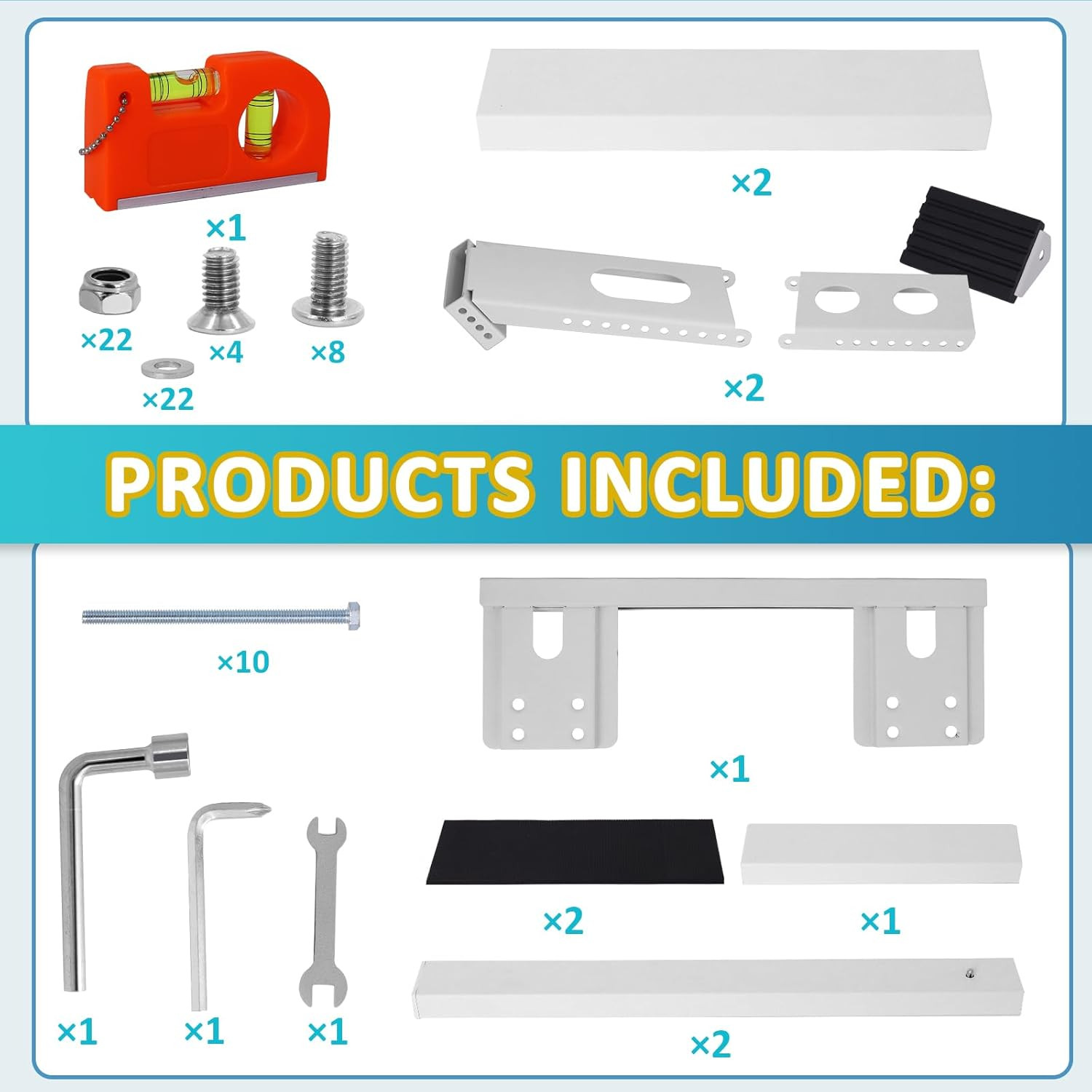 Heavy-Duty Adjustable No-Drill AC Bracket for 5000-24000 BTU Units
