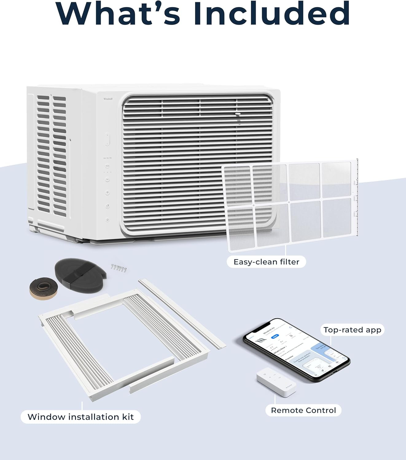 Windmill 5,000 BTU Lite Window Air Conditioner, Cools up to 150 sq ft | Easy Ins