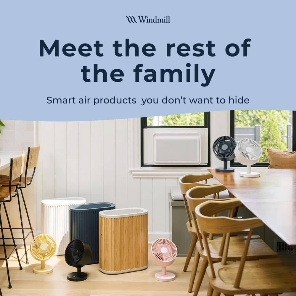 Windmill 6,000 BTU Quiet Smart Window Air Conditioner, Wi-Fi/Remote, 250 sq ft