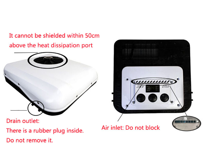 12V Rooftop Air Conditioner AC Kit for RV Motorhome Caravan Bus Heat & Cool