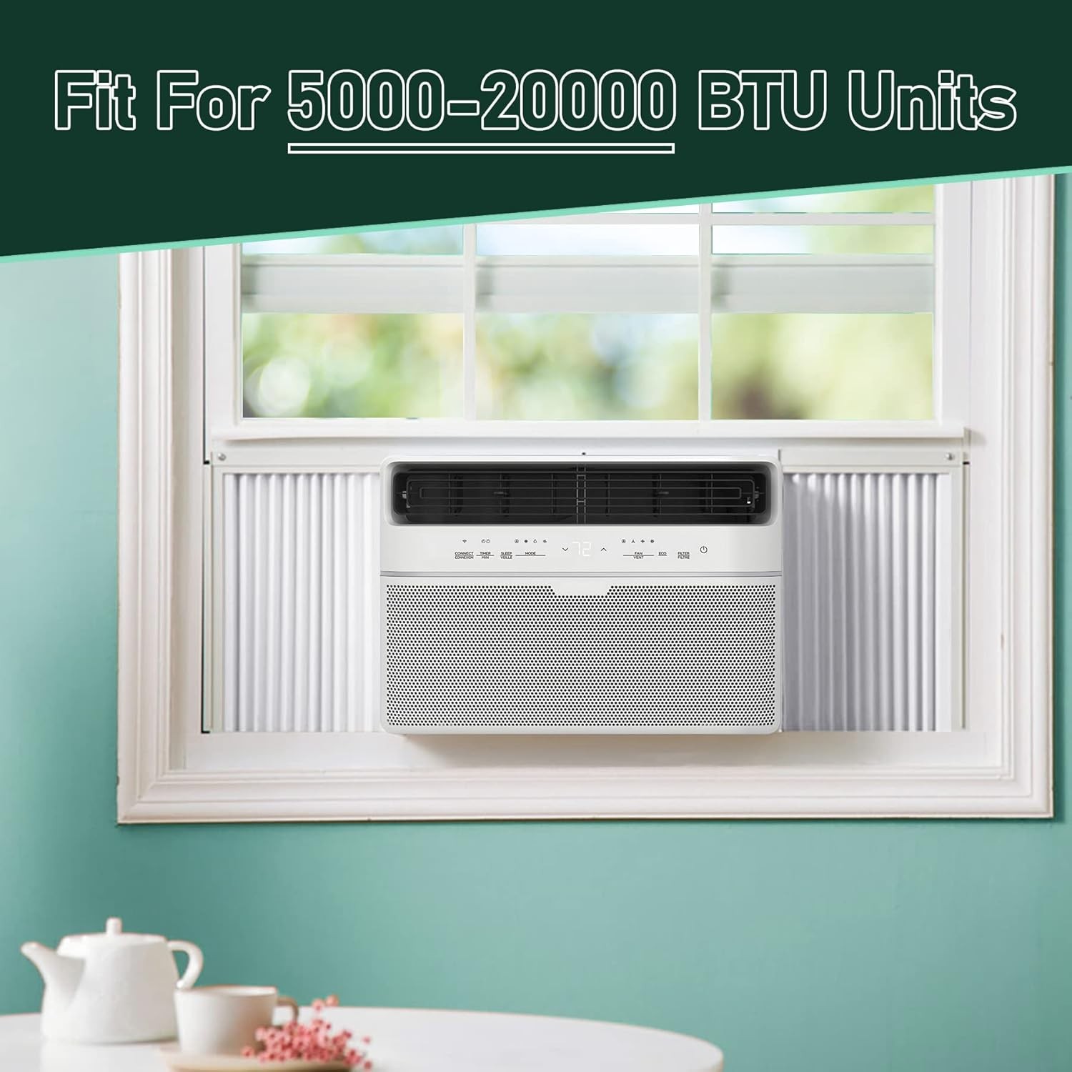 Window Air Conditioner Side Panels with Double Layers Adjustable Insulation AC