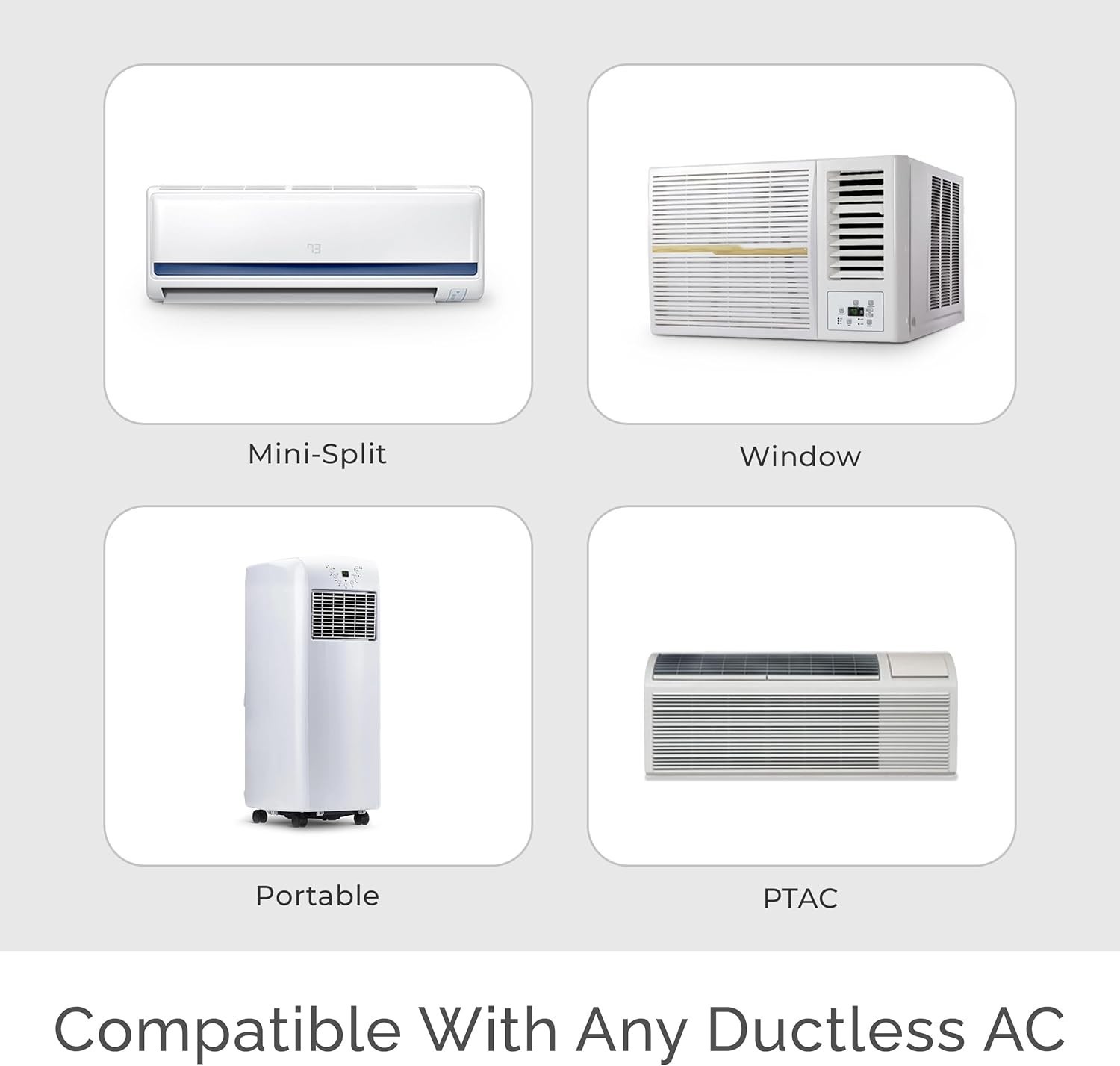 Smart AC Controller for Mini-Split Window Portable Air Conditioner White