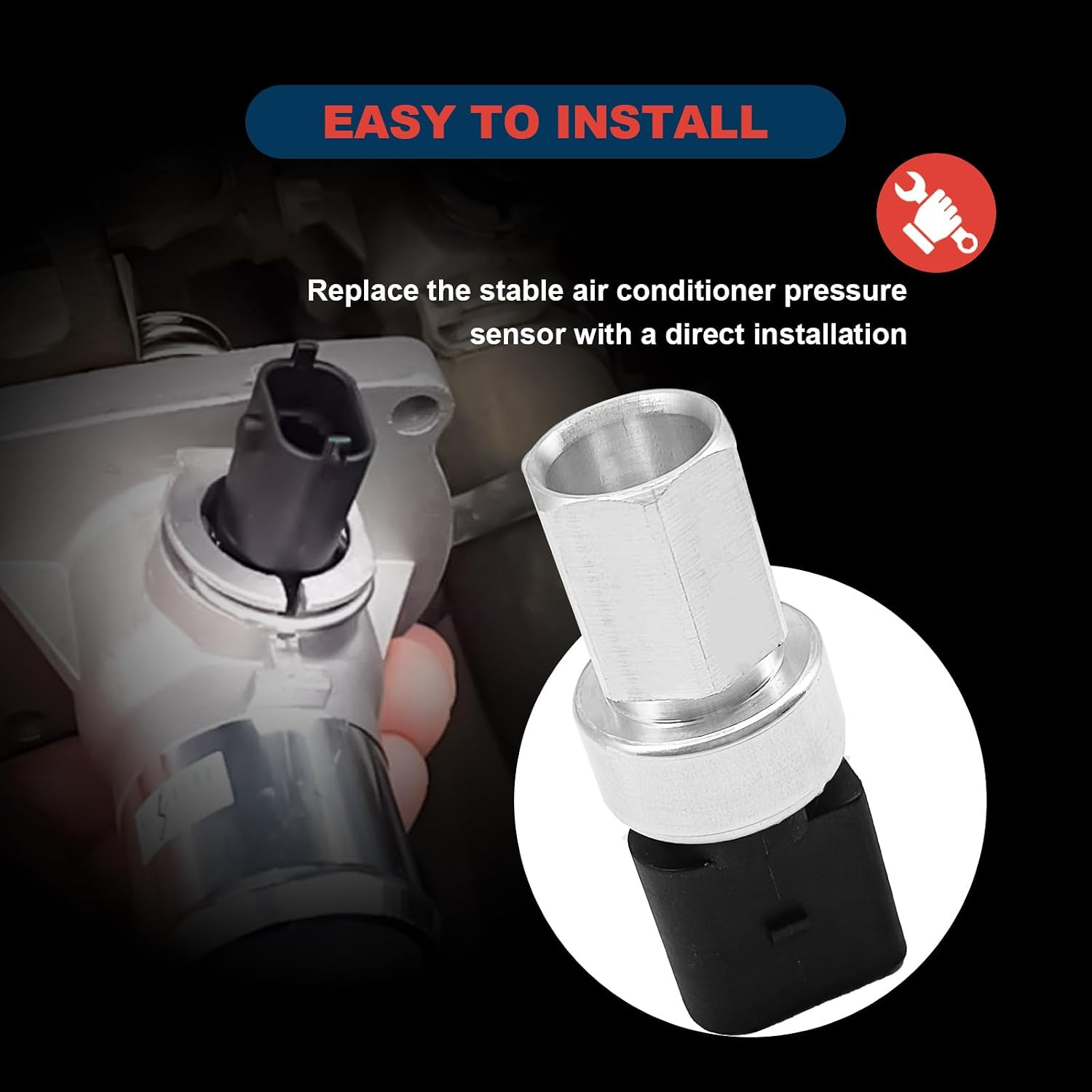 A/C Air Conditioner Pressure Sensor Switch Compatible with VW Conditioner 2000-2