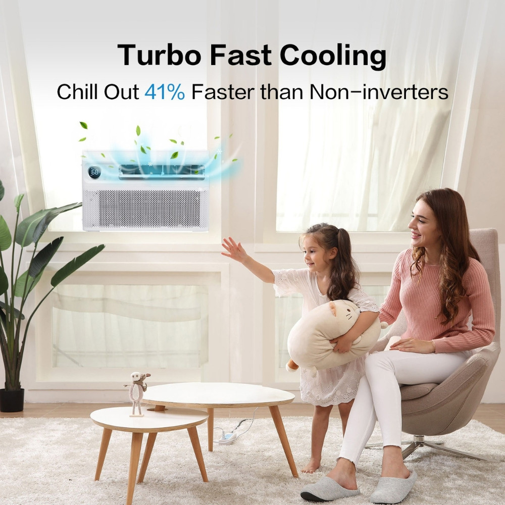 12000BTU Inverter Window Air Conditioner Energy-Saving Window AC Unit with WIFI