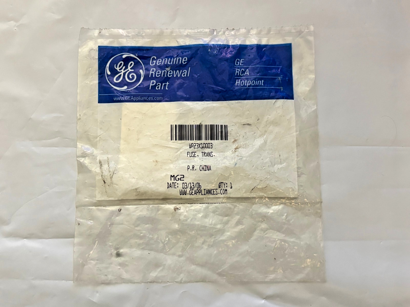 WP23X10003 GE / GENERAL ELECTRIC ROOM AIR CONDITIONER ZONELINE FUSE – OEM – NEW