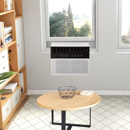Costway FP10271US-WH 6000 BTU Window AC with Remote & LED Control Panel