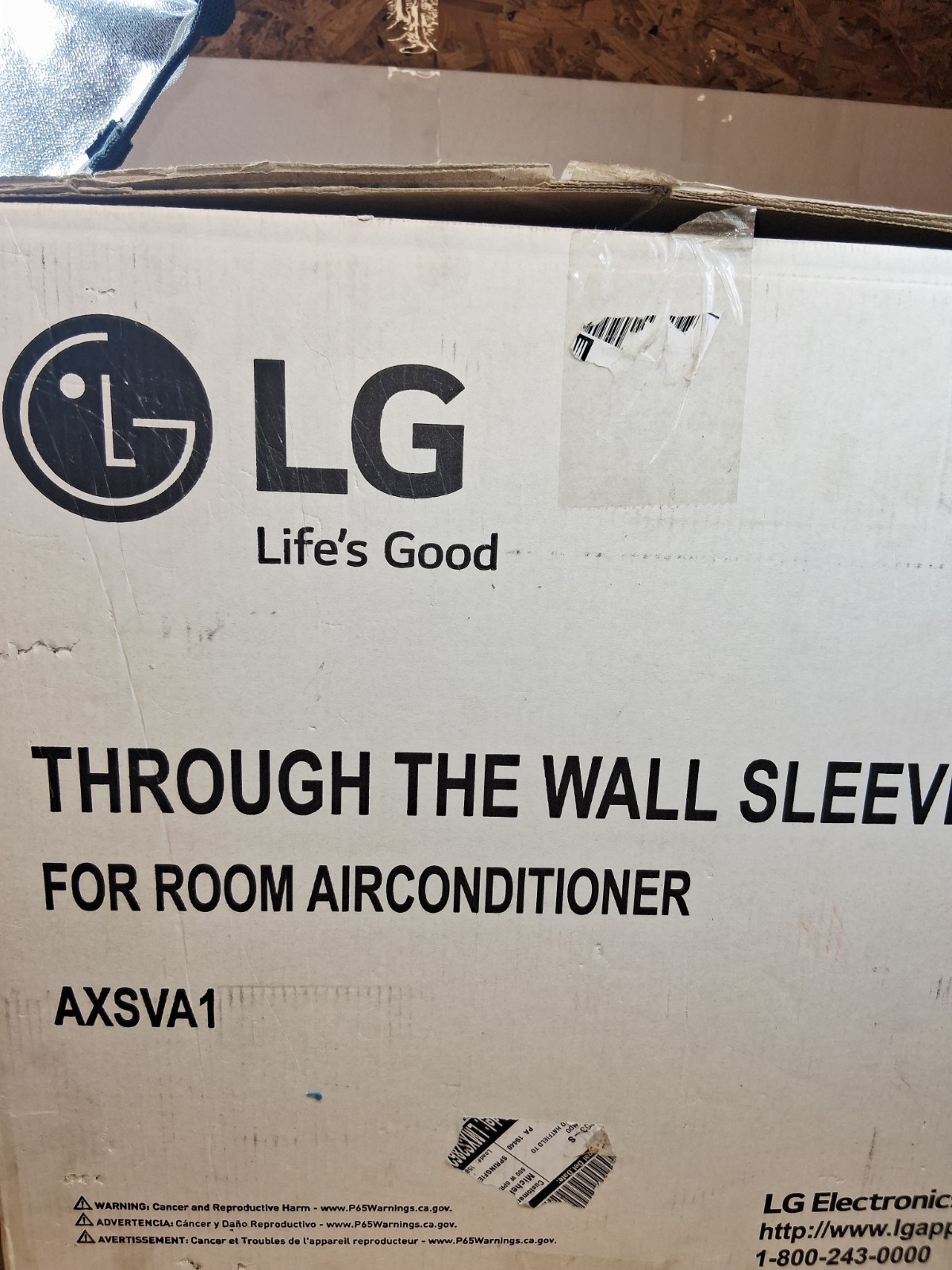 LG 26 In. Wall Sleeve for Through-the-Wall Air Conditioners- AXSVA1 New In Box