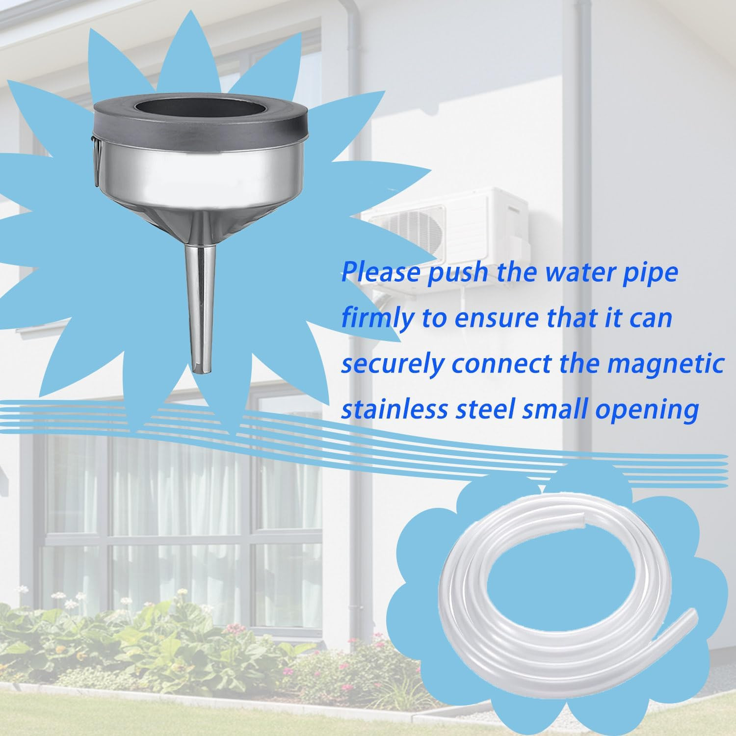 6Ft Magnetic Window Air Conditioner Drain Kit Universal Portable Air