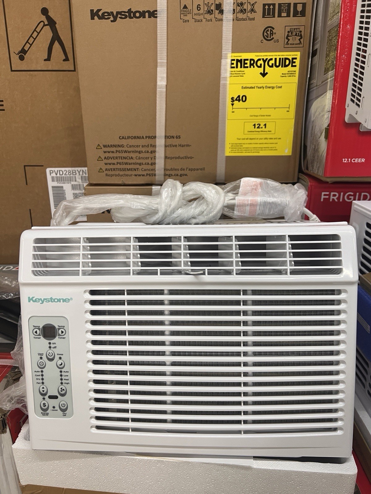 Keystone 5,000 BTU 115V Window-Mounted Air Conditioner with Follow Me LCD Remote