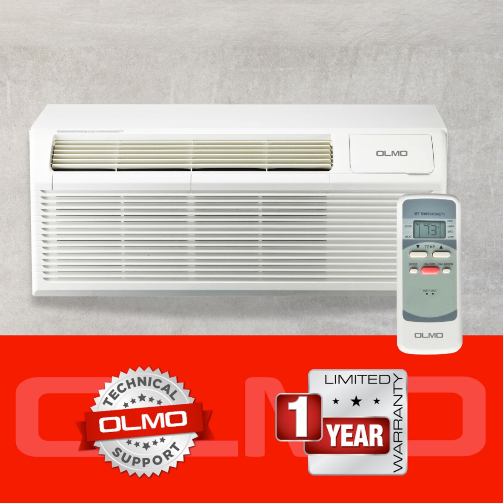12000 BTU Smart PTAC AC/Heat 230V Through Wall Remote Sleeve Grill R32 WIFI