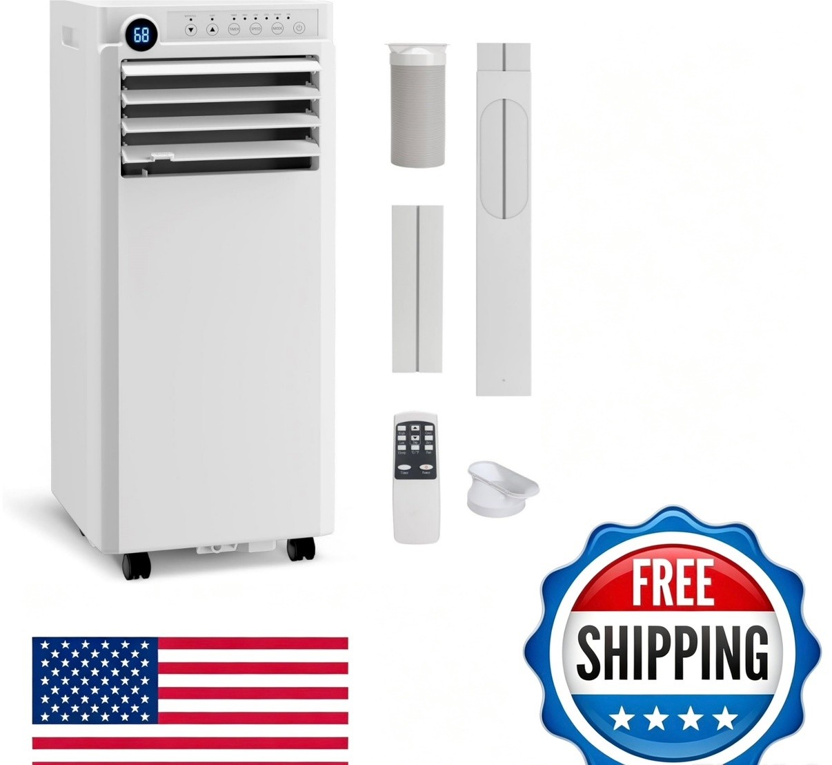 3-in-1 portable AC 8,000 BTU Portable Air Conditioner Up to 350 sq. ft, Unit wit