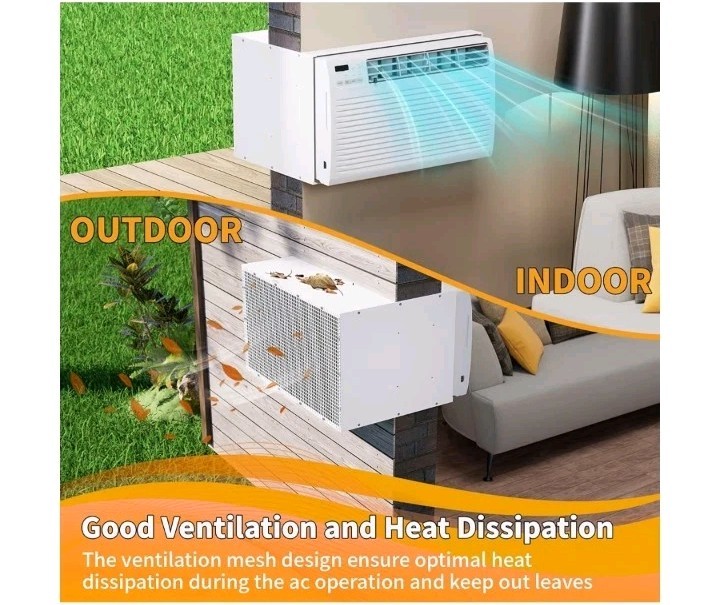 Durable Air Conditioner Wall Sleeve 26″ AC Wall Sleeve w/ Mesh Vent/Drain Hole