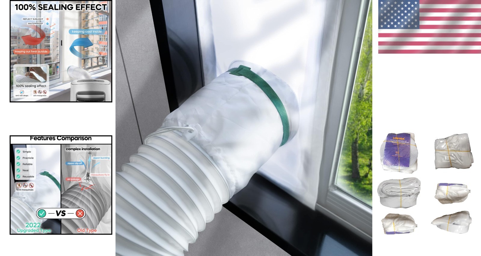 Easy Install Adjustable AC Window Seal Kit – 10×24 to 36 Inch Waterproof Design
