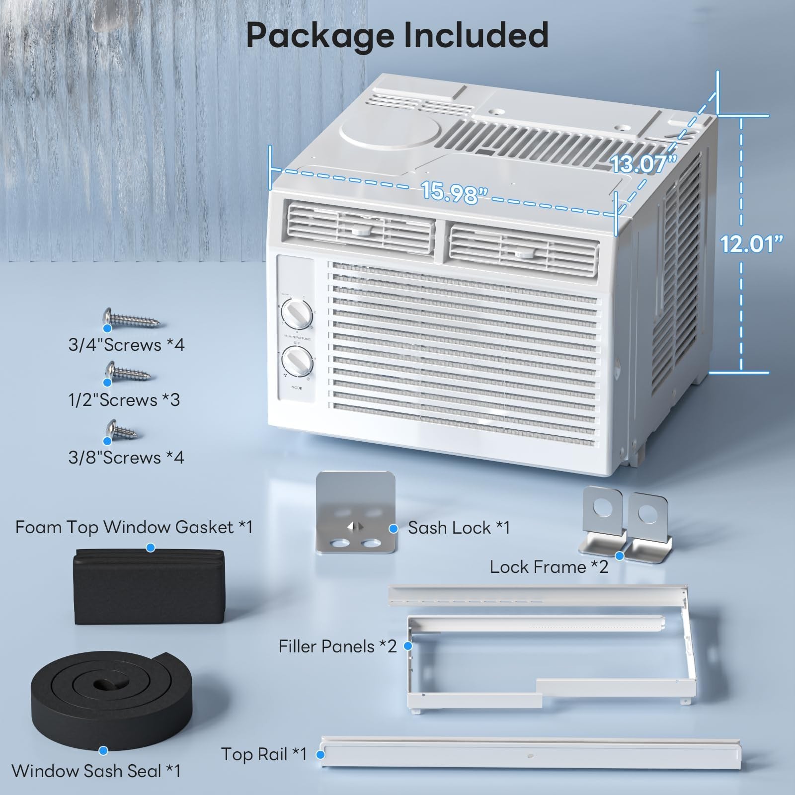 ZAFRO 5,000 BTU Window Air Conditioner Cools Up to 150 Sq.Ft.,Window AC Units…