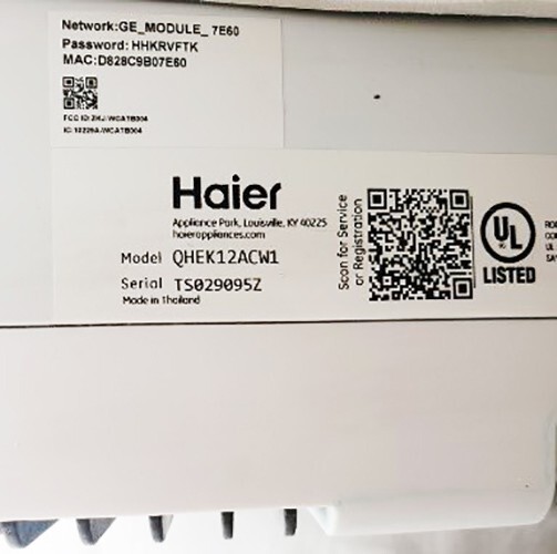 Haier QHEK12ACW1 Window Air Conditioner Front Panel Assembly Cover, PS12723254