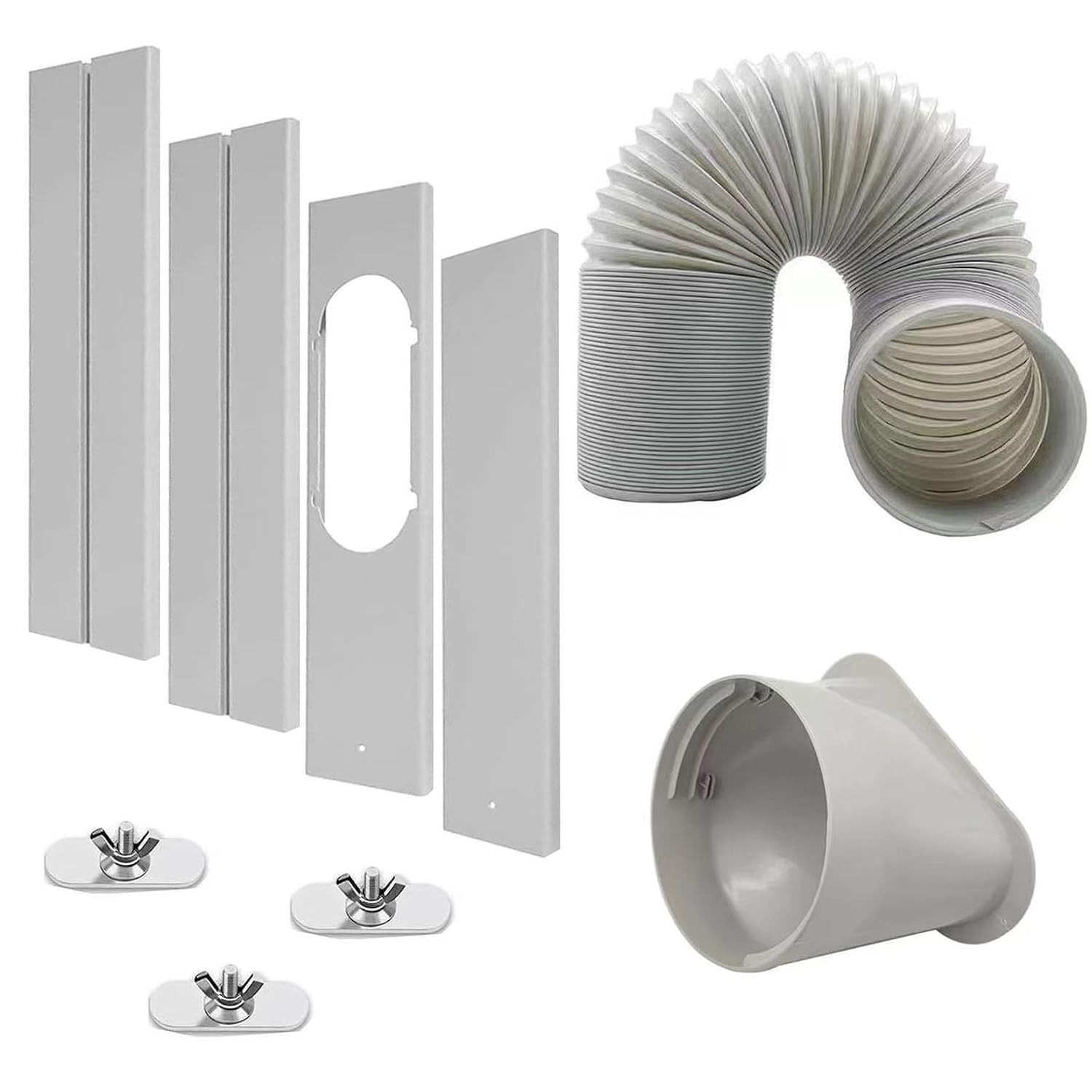Portable AC Window Kit 5.9 Inch Diameter Window Air Conditioner Vent Adapter