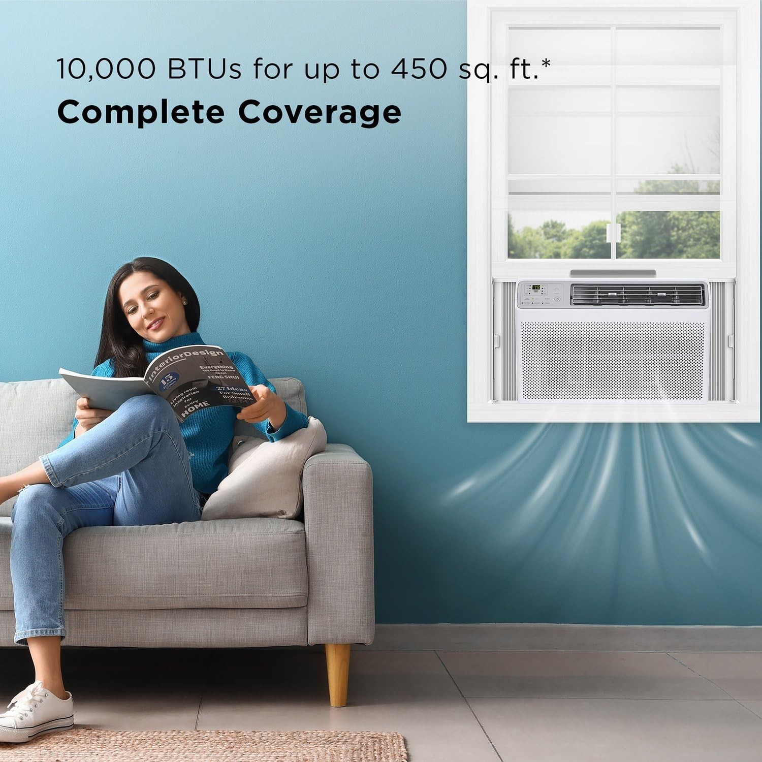 TCL H10W35W 10000 BTU Smart Window Air Conditioner Wi-Fi Remote White