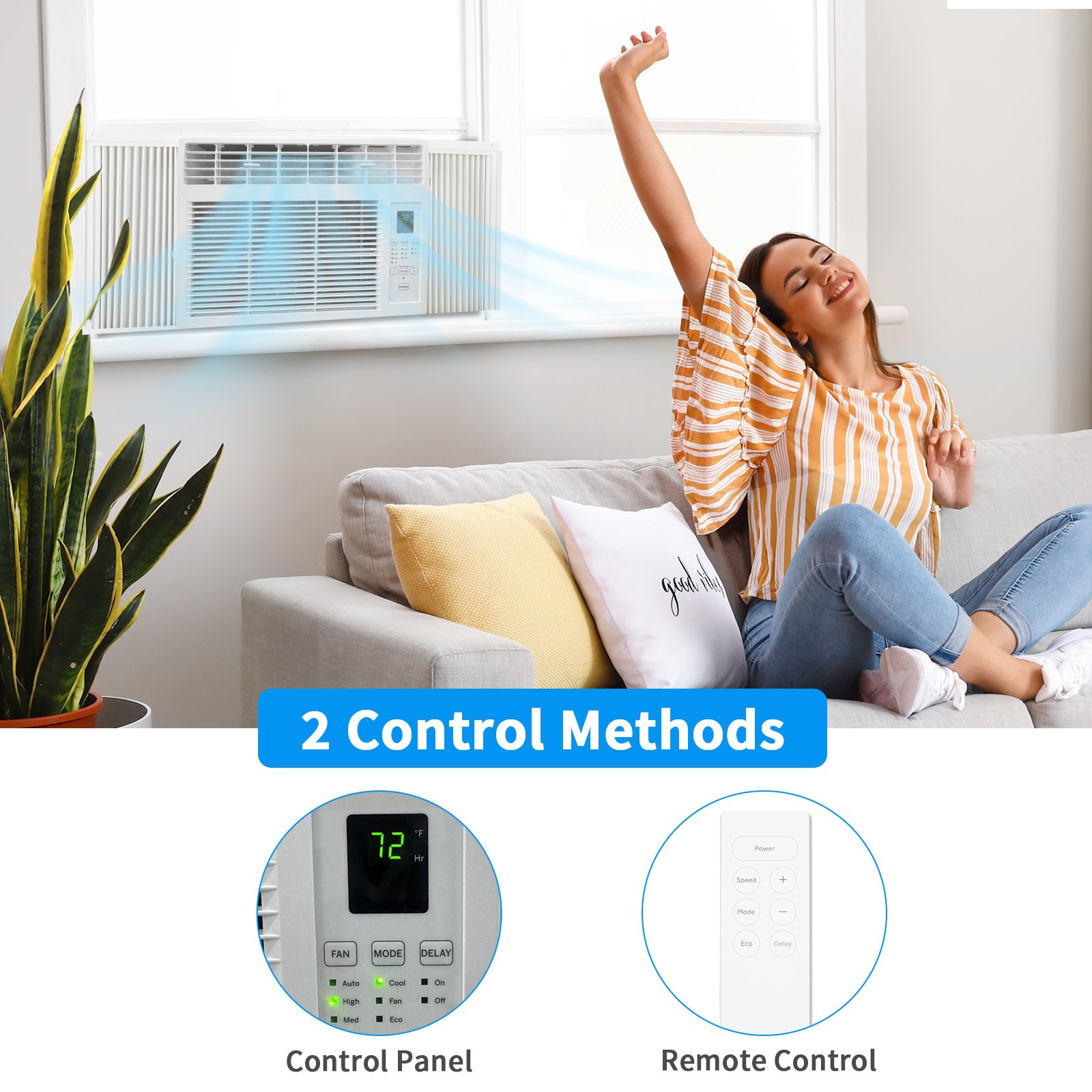 ROVSUN 5000 BTU-6000 BTU Portable Window Conditioner Electric Cooling AC Unit