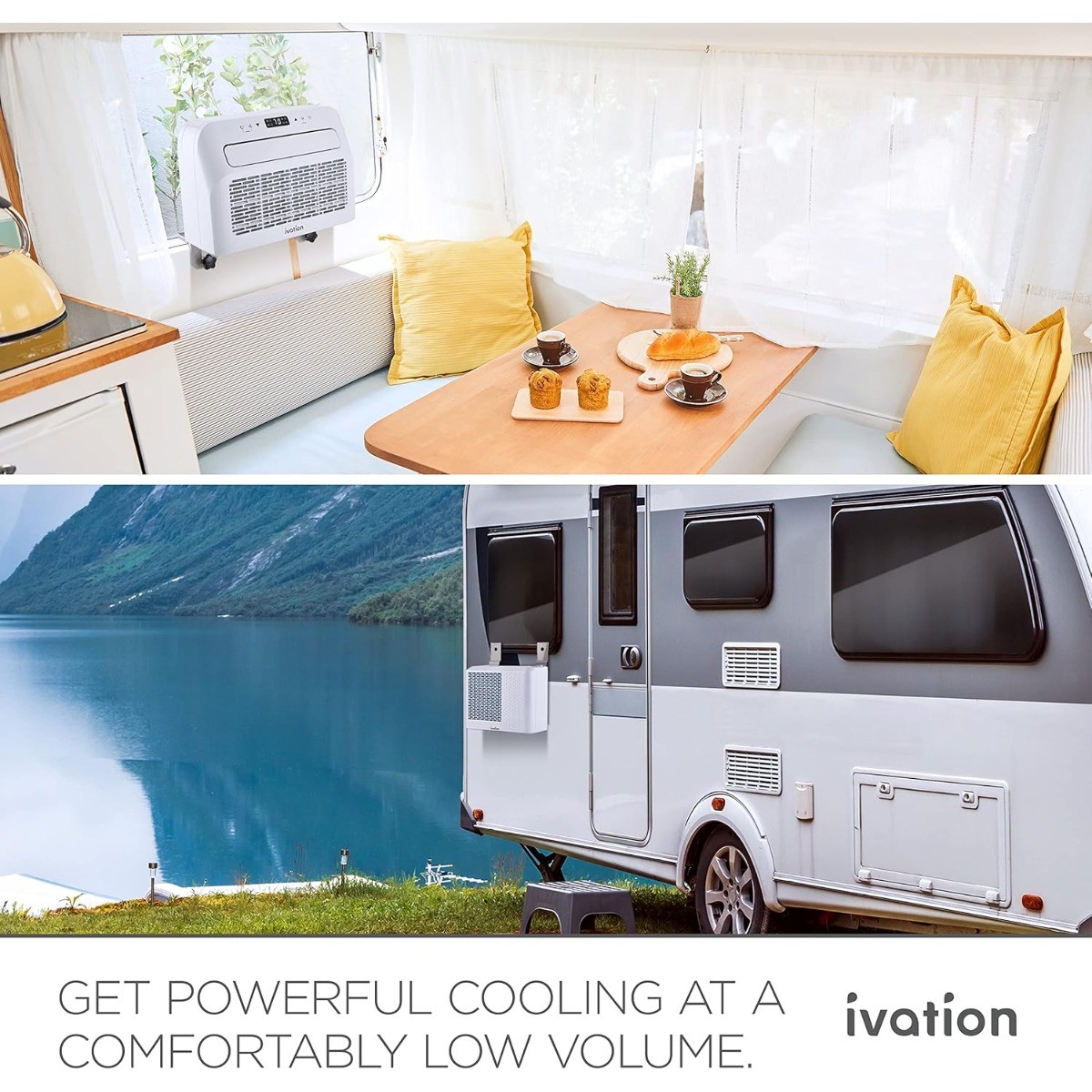 Ivation 6500 BTU RV Window AC Portable Fan Dehumidifier Sleep Mode Camper Quiet