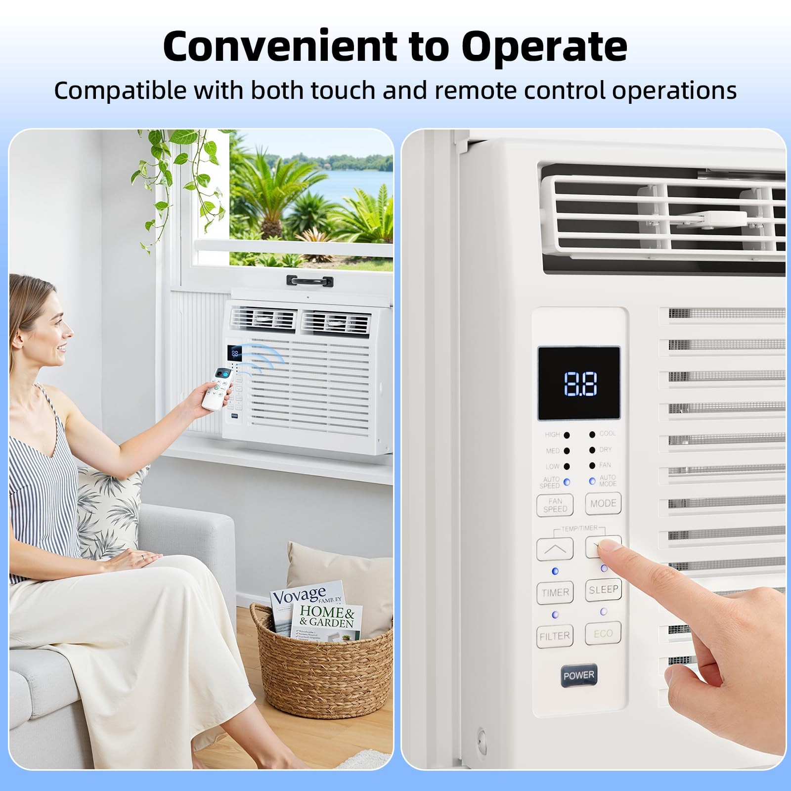 Antarctic Star 6,000 BTU Window Air Conditioner, Window AC Unit, Cools Rooms …