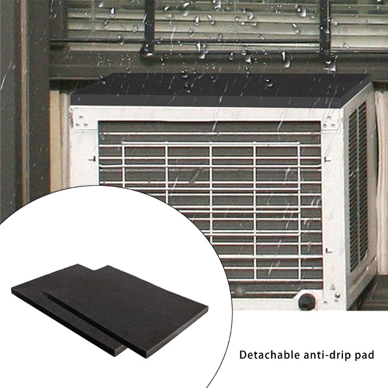 2Pcs Removable Foam Cushion Block Water Drop Noise From Window Air Conditioner